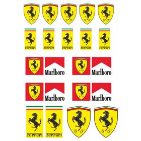 Sticker Masters Ferrari Sponsor Seti Etiket Sticker