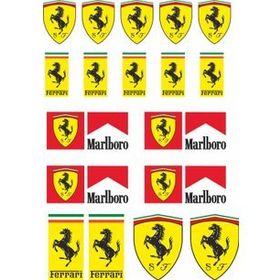 Sticker Masters Ferrari Sponsor Seti Etiket Sticker