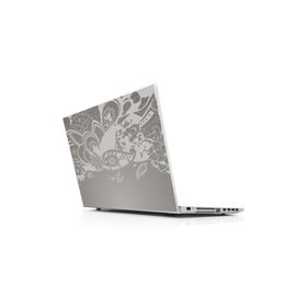 Sticker Masters Gri Floral Laptop Duvar Stickerı