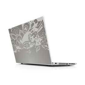 Sticker Masters Gri Floral Laptop Duvar Stickerı