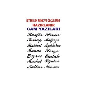 Sticker Masters İşyeri Cam Sticker