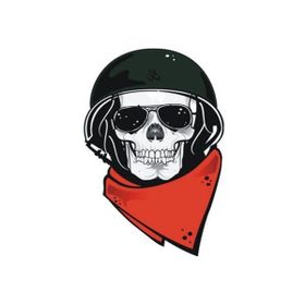 Sticker Masters Motorcu Kurukafa Sticker