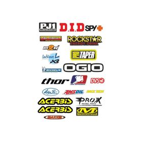 Sticker Masters Motosiklet Sponsor 2 Seti Sticker