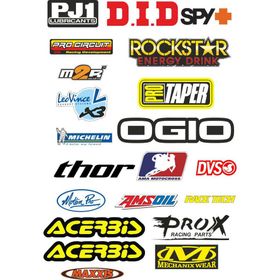 Sticker Masters Motosiklet Sponsor 2 Seti Sticker
