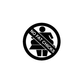 Sticker Masters No Fat Chick Şişman Kız Binemez Sticker