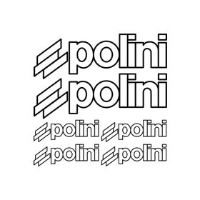 Sticker Masters Polini Sponsor Siyah Sticker Set