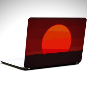 Sticker Masters Şehirde Gün Batımı Laptop Duvar Stickerı