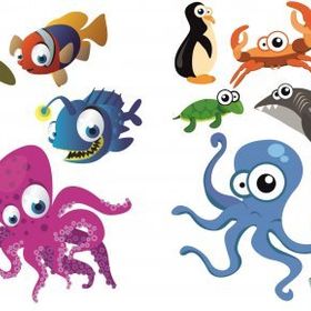 Sticker Masters Sevimli Deniz Hayvanları Duvar Çocuk Odası Sticker