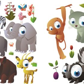 Sticker Masters Sevimli Orman Hayvanları Duvar Çocuk Odası Sticker