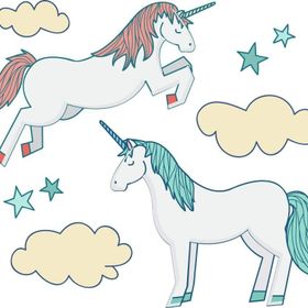 Sticker Masters Sevimli Unicorn Çocuk Odası Duvar Stickerı