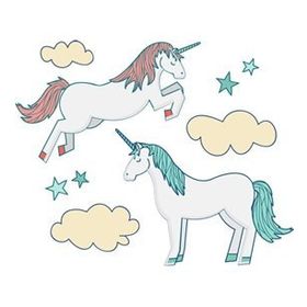 Sticker Masters Sevimli Unicorn Çocuk Odası Duvar Stickerı