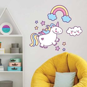 Sticker Masters Sevimli Unicorn Çocuk Odası Duvar Stickerı
