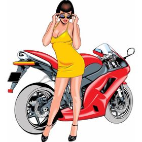 Sticker Masters Sexy Women Motorbike Sticker