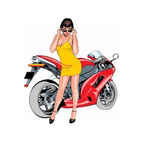 Sticker Masters Sexy Women Motorbike Sticker