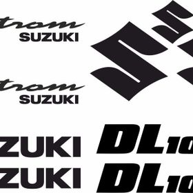 Sticker Masters Suzuki Dl 1000 Vstrom Siyah Sticker Set