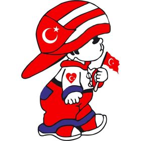 Sticker Masters Türk Bayraklı Çocuk Sticker