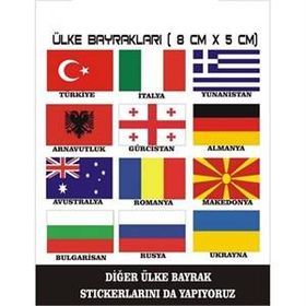 Sticker Masters Ülke Bayrakları Sticker Seti