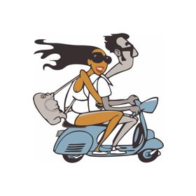 Sticker Masters Vespa Boy And Girl Sticker