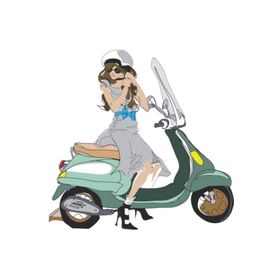 Sticker Masters Vespa Girl Motor Sticker
