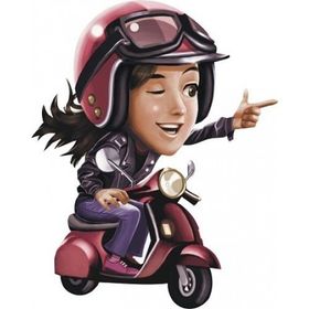 Sticker Masters Vespa Girl Sticker
