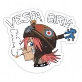 Sticker Masters Vespa Girl Sticker