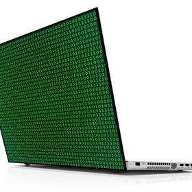 Sticker Masters Virtual Green Binary Code Laptop Sticker