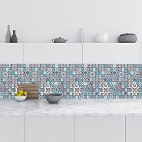 StickerArt Fas Desen Mavi 60x200 cm Mutfak Tezgah Arası Folyo