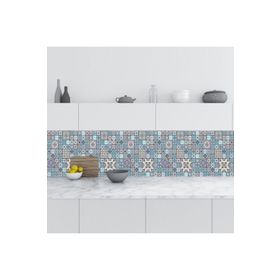 StickerArt Fas Desen Mavi 60x200 cm Mutfak Tezgah Arası Folyo