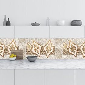 StickerArt Kahverengi Design 60x100 cm Mutfak Tezgah Arası Folyo