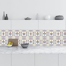 StickerArt Osmanlı Motif 60x100 cm Mutfak Tezgah Arası Fayans Kaplama Folyosu
