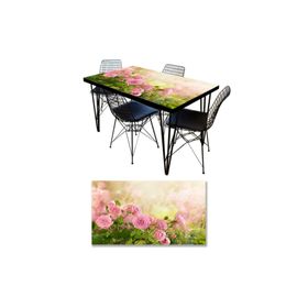 StickerArt Pembe Güller Masa Kaplama Folyosu