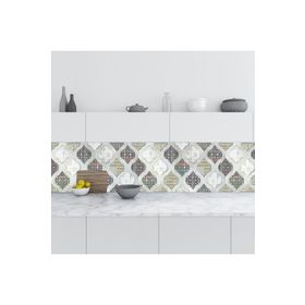 StickerArt Renkli Design Seramik 60x100 cm Mutfak Tezgah Arası Fayans Kaplama Folyosu