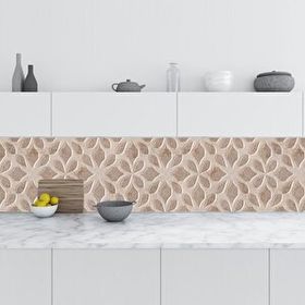 StickerArt Renkli Design Seramik 60x200 cm Mutfak Tezgah Arası Fayans Kaplama Folyosu