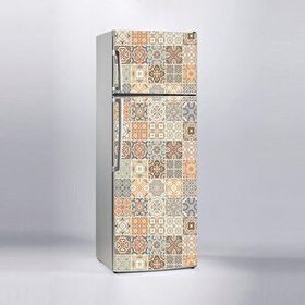 StickerArt Renkli Fayans Desen Buzdolabı Sticker Kaplama Dolap Kaplama Etiketi