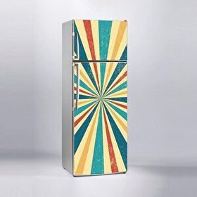 StickerArt Retro Buzdolabı Sticker Kaplama Dolap Kaplama Etiketi