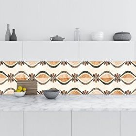 StickerArt Rustik Desen 60x500 cm Mutfak Tezgah Arası Fayans Kaplama Folyosu
