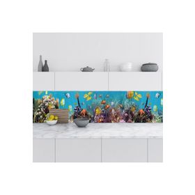 StickerArt Sualtı Dünyası 60x300 cm Mutfak Tezgah Arası Folyo