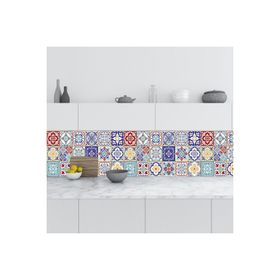 StickerArt Türk Fayans Desen 60x100 cm Mutfak Tezgah Arası Folyo