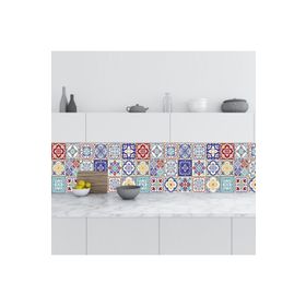 StickerArt Türk Fayans Desen 60x100 cm Mutfak Tezgah Arası Folyo