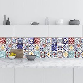 StickerArt Türk Fayans Desen 60x400 cm Mutfak Tezgah Arası Folyo