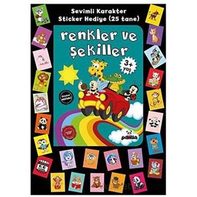 Stickerlı 3+ Yaş Renkler ve Şekiller Pedagog Afife Çoruk Beyaz Panda Yayınları