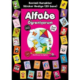 Stickerlı 3+4 Yaş Alfabe Öğreniyorum - Beyaz Panda Yayınları