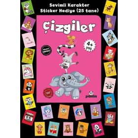 Stickerlı 4+ Yaş Çizgiler Beyaz Panda Yayınları