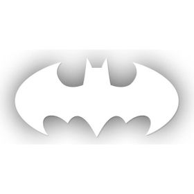 Stickrmarket Batman Amblem Beyaz 20x10 cm Araba Laptop Duvar Folyo Sticker