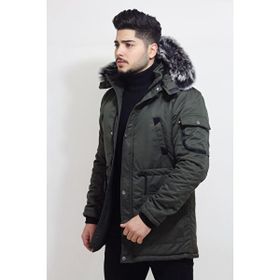 Stilkombin Bill İçi Kürklü Kapüşonlu Erkek Şişme Mont