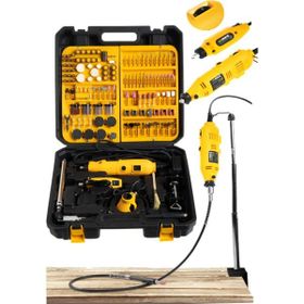 Stilmax SUPER550 Italy 462 Parça 500W Devir Ayarlı Çift Adet Dremel Taşlama Gravür Oyma Makinesi Zımpara Set