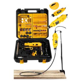 Stilmax SUPER550 Italy 462 Parça 500W Devir Ayarlı Çift Adet Dremel Taşlama Gravür Oyma Makinesi Zımpara Set