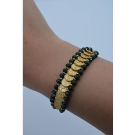 Stoneage Altın Kaplama Çek Kristali Bileklik