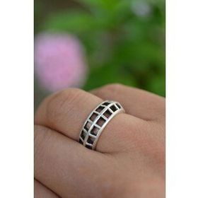 Stoneage Antik Gümüş Bohem Unisex Ayarlanabilir Yüzük