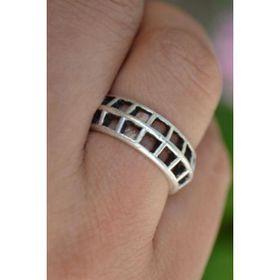 Stoneage Antik Gümüş Bohem Unisex Ayarlanabilir Yüzük